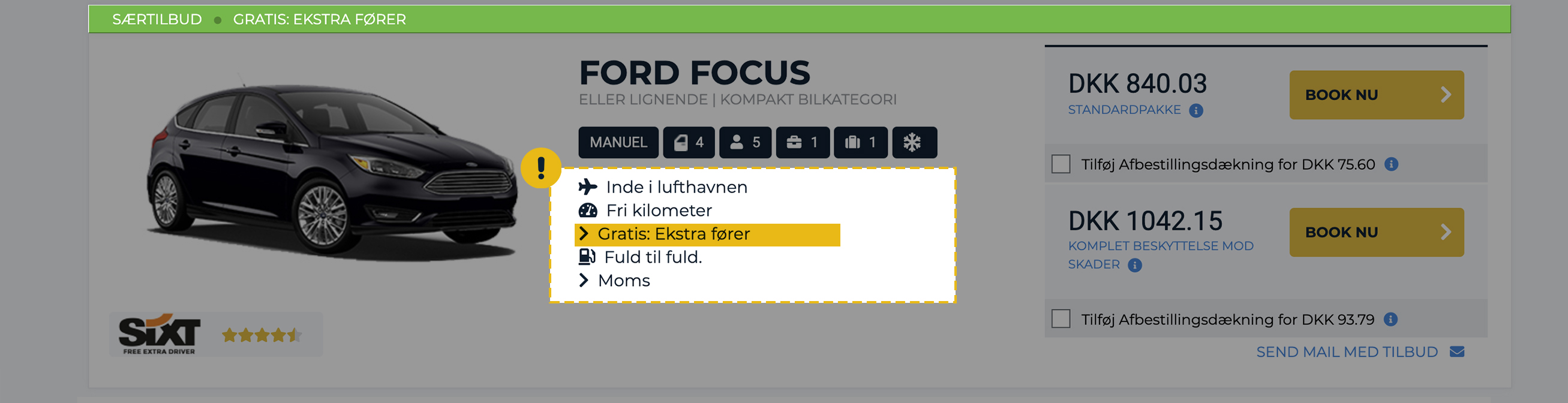 Gratis anden fører inkluderet