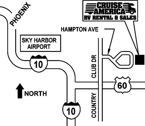 Cruise America afhentningssteder - Phoenix