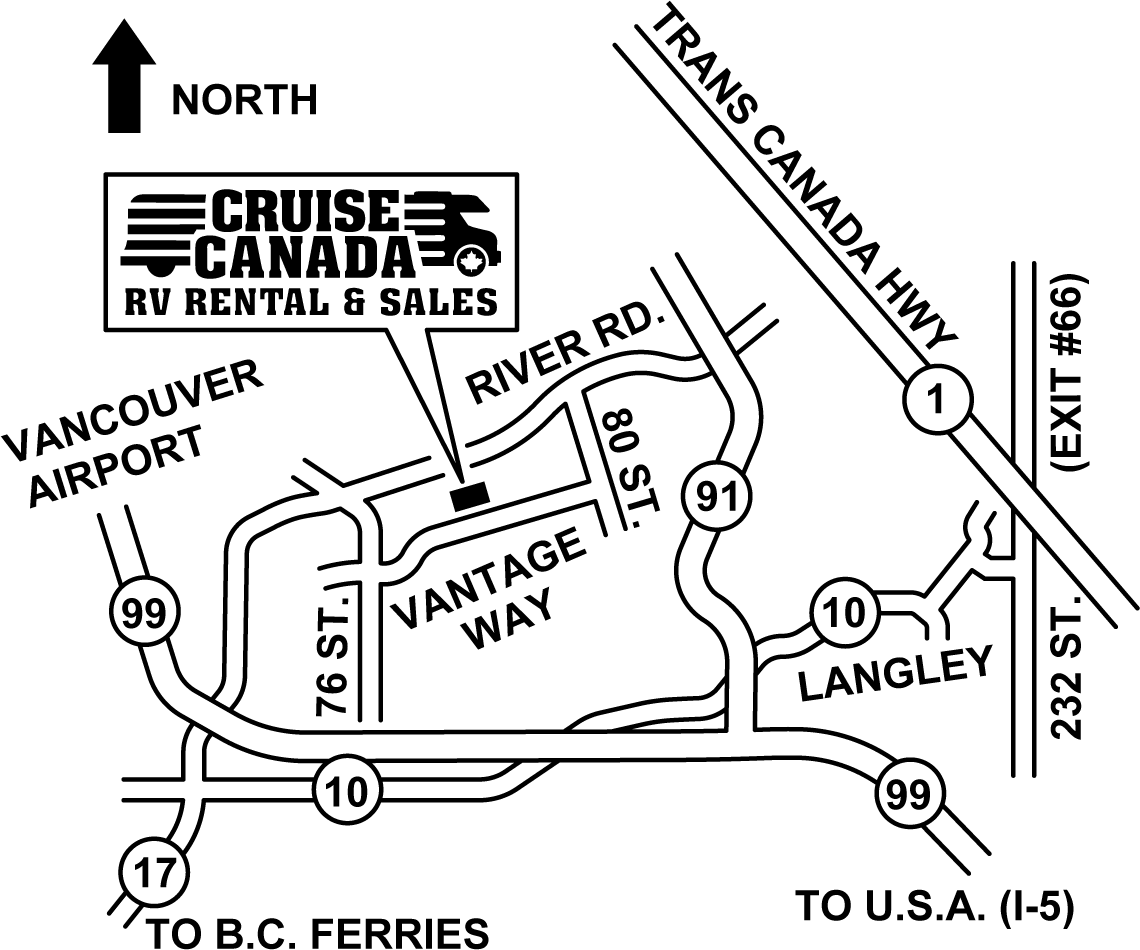 Cruise America afhentningssteder - Vancouver