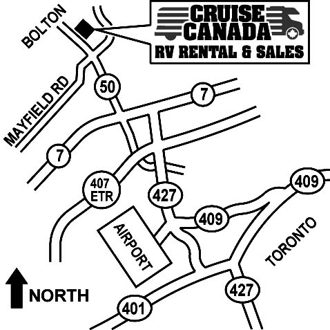 Cruise America afhentningssteder - Toronto