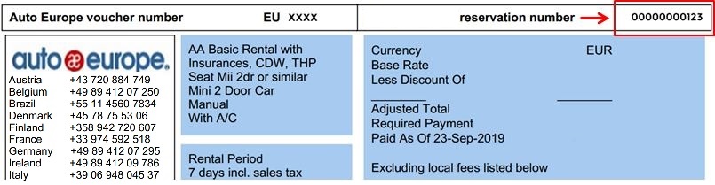 Voucher reservationsnummer